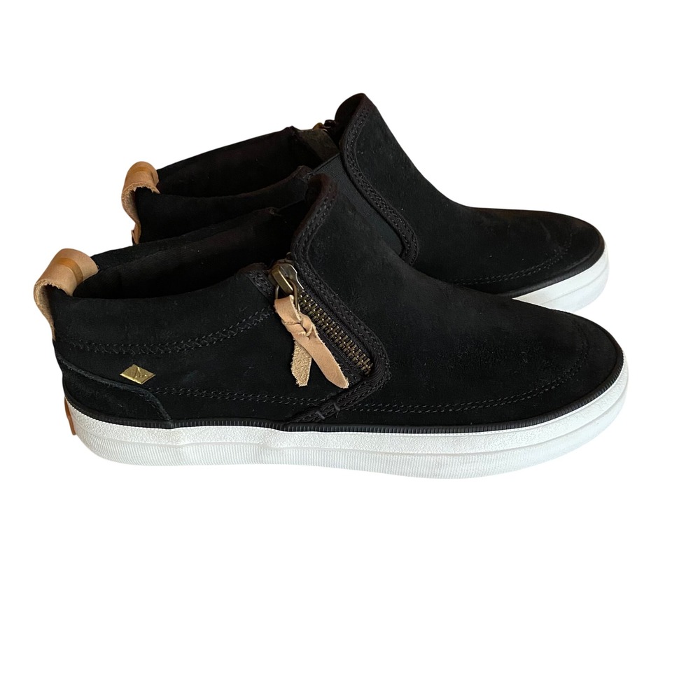 Sperry Crest Lug Chukka High Top Black Suede Side Zip Shoes Sneakers Women's 5